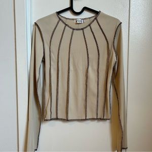 Beige Cropped Longsleeve